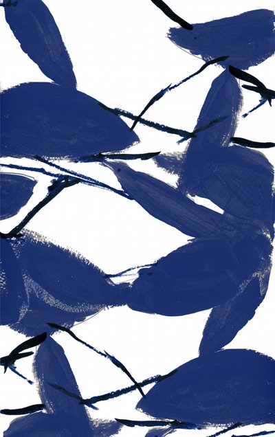 Hojas azules modernas de cartissi