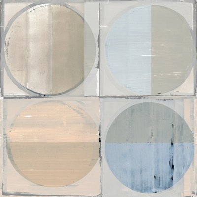 Círculos geométricos en tonos apagados de cartissi