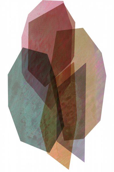 Capas geométricas en tonos apagados de cartissi