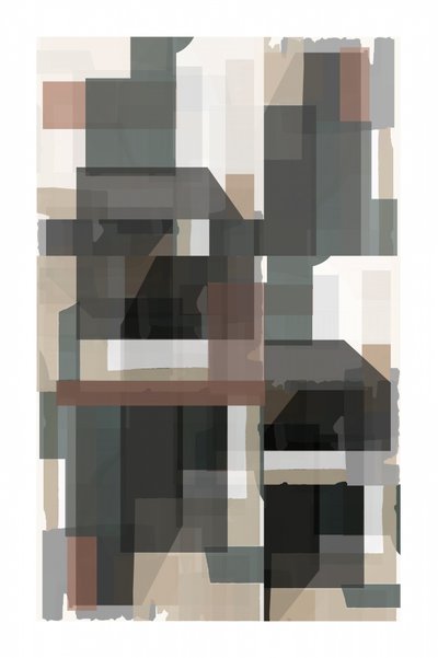 Capas geométricas en tonos apagados de cartissi