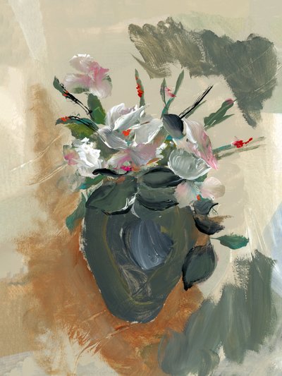 Naturaleza muerta floral de estilo pictórico de cartissi