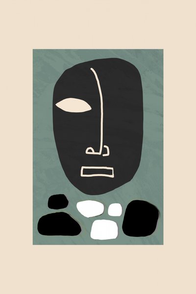Rostro abstracto y sereno de cartissi