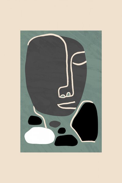 Retrato abstracto sereno de cartissi
