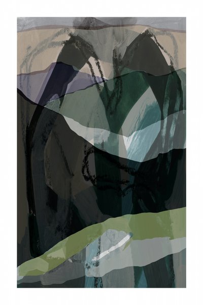 Capas de la montaña serena de cartissi