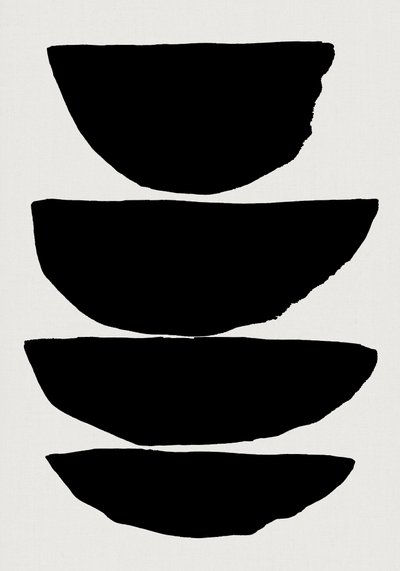 Formas negras apiladas de cartissi