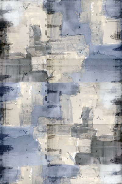 Abstracción en azul grisáceo con textura de cartissi