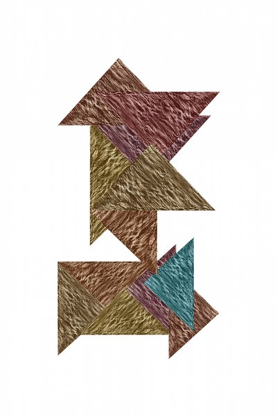 Flechas geométricas con textura de cartissi