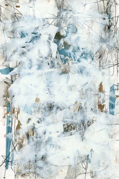 Blanco y azul con textura, estilo abstracto de cartissi