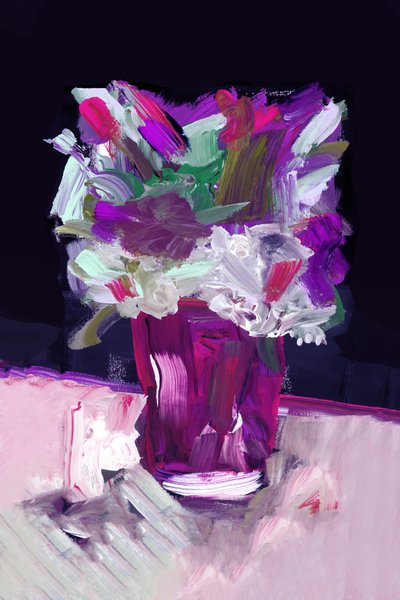 Flores abstractas llenas de colorido de cartissi