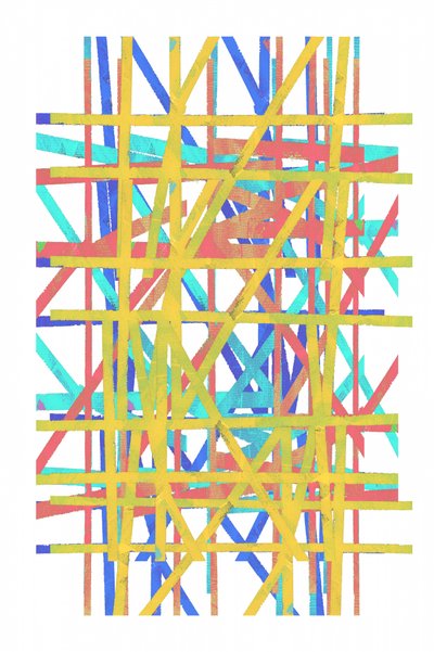Cuadrícula geométrica llena de color de cartissi
