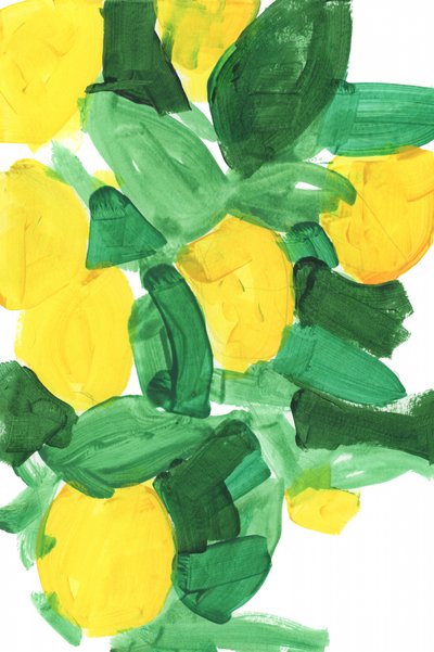 Hojas de limón de colores vivos de cartissi