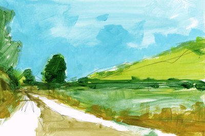 Camino rural sinuoso de cartissi