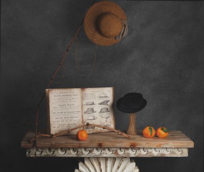 Naturaleza muerta con sombrero vintage de chenyi wang
