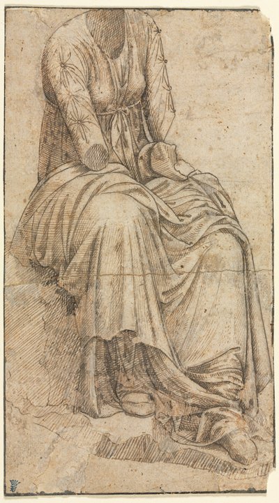 Copia de una Estatua Romana de una Mujer Sentada de circle of Domenico Ghirlandaio