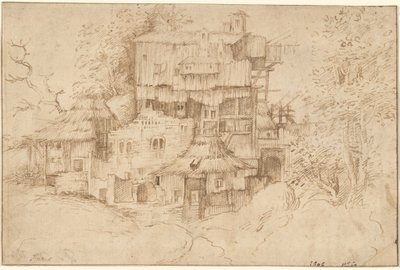 Un complejo de casas rústicas construidas sobre ruinas de circle of Giorgione
