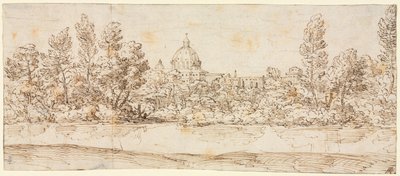 River Landscape with View of St. Peter
