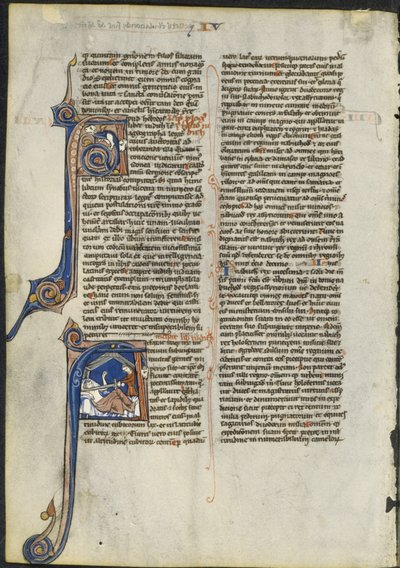 Hoja de una Biblia latina: Inicial A e Inicial A: Judith decapitando a Holofernes de circle or workshop of Leber Group