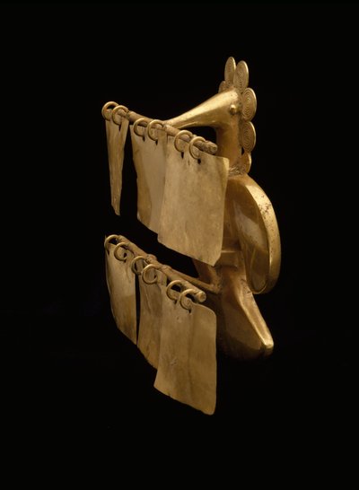 Colgante de paujil con colgantes de civilization Quimbaya