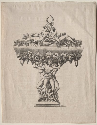 Copa cubierta con festón de uvas de copy after Antonio Fantuzzi