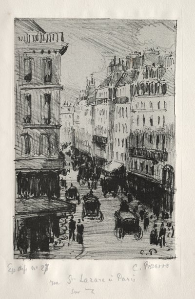 Rue Saint-Lazare, Paris de copy after Augustin Pajou