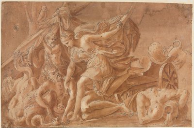 Copia de Juno despertando al sueño de Primaticcio de copy after Francesco Primaticcio