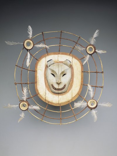 Máscara que representa un espíritu de oso, finales del siglo XIX de culture Yupik