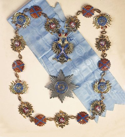 Las insignias de la Orden de San Andrés el Apóstol el Primer Llamado, Segunda Mitad del Siglo XIX de decorations and medals Orders