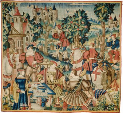 El Regreso de la Caza de design and cartoon Flemish 16th Century, probably Tournai; woven in Tournai in an undetermined workshop