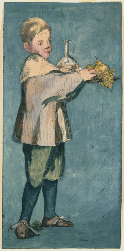 Niño llevando una bandeja de Édouard Manet
