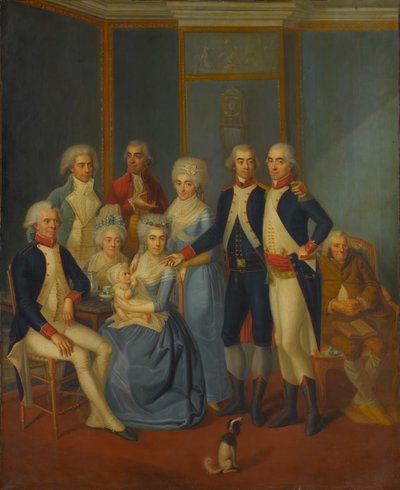 Retrato de una familia militar, ca. 1789-90 de early 19th century painter.