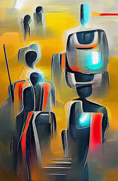 Pintura abstracta de siluetas, sombras místicas, impresiones artísticas murales de F. Abderrahim