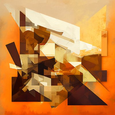 Pintura abstracta arte terracota, Wall Art | Impresiones en lienzo de F. Abderrahim