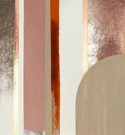 Pintura digital, Líneas abstractas marrones, Impresión mural bajo demanda de F. Abderrahim