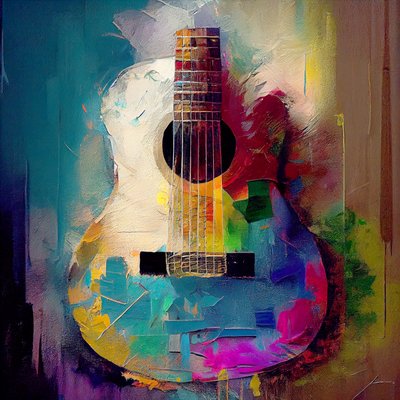 Guitarra eléctrica de rock, instrumento musical con colores cálidos, Wall Art | Impresiones en lienzo de F. Abderrahim