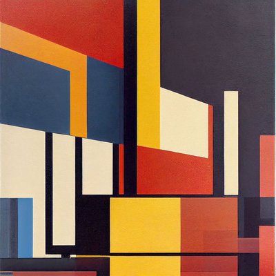 Pintura sobre lienzo Formas geométricas, impresión bajo demanda de F. Abderrahim