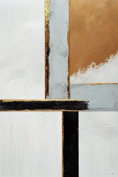 Impresiones artísticas murales doradas, Lienzo abstracto con efecto dorado, de F. Abderrahim