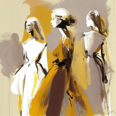 Pintura minimalista expresionismo abstracto, pintura mujer, Wall Art Prints de F. Abderrahim