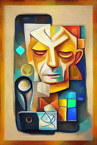 Arte inspirado en Picasso, pintura surrealista abstracta, impresión de Arte mural bajo demanda de F. Abderrahim