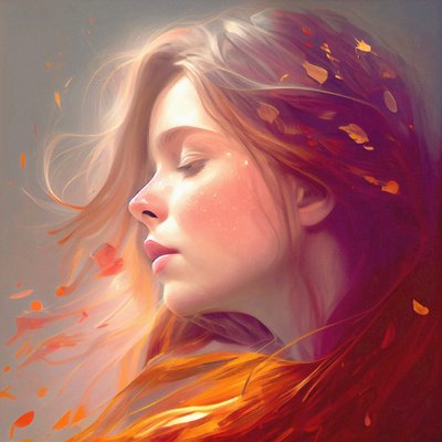 Vista lateral mujer hermosa cara mujer enamorada, Impresion Arte | Impresiones en lienzo de F. Abderrahim