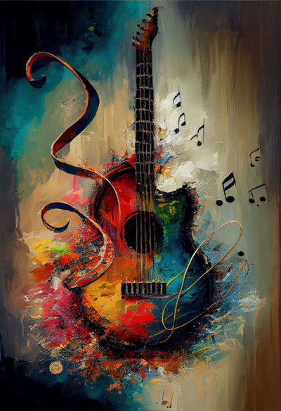 Sinfonía en color: arte abstracto inspirado en la música de F. Abderrahim
