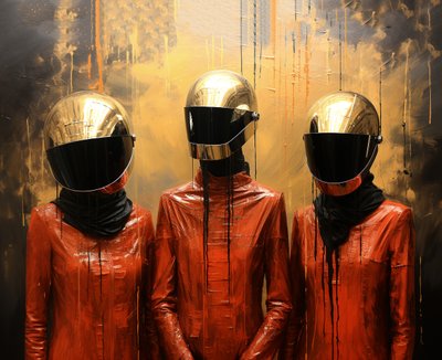  dibujo abstracto impasto, banda Kraftwerk, Arte mural | Impresión sobre lienzo demanda de F. Abderrahim