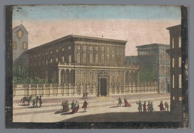 Gezicht op het Palazzo Doria-Tursi te Genua Vista del Palacio del Duca d