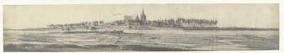 Vista de la tumba, 1672 Fotos de dibujos de la invasión francesa de los Países Bajos en 1672 por Adam Frans van der Meulen conservados en la Manufacture des Gobelins (título de la serie) de frères Moreau