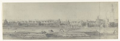 Vista de Kampen, 1672 Fotos de dibujos de la invasión francesa de los Países Bajos en 1672 por Adam Frans van der Meulen conservados en la Manufacture des Gobelins (título de la serie) de frères Moreau