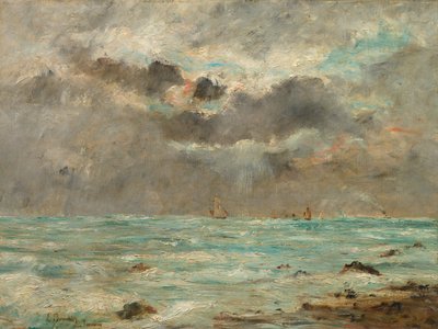 La Costa en Trouville de imitator of Eugène Boudin