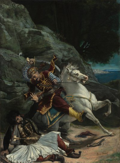 Combat of a Greek and a Turk de imitator of Horace Vernet