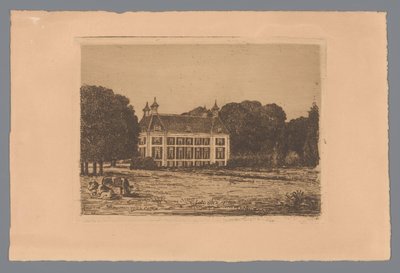 Vista desde un prado de la finca Waterland de jonkheer Barthold Willem Floris van Riemsdijk