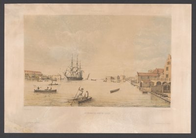 Willemstad La renta del puerto de Curaçao (título sobre objeto) West Indies (título de la serie sobre el objeto) Vistas desde las Indias Occidentales de los Países Bajos (título de la serie) de jonkheer Jacob Eduard van Heemskerck