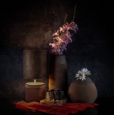 Naturaleza muerta floral de Moody de larryliu