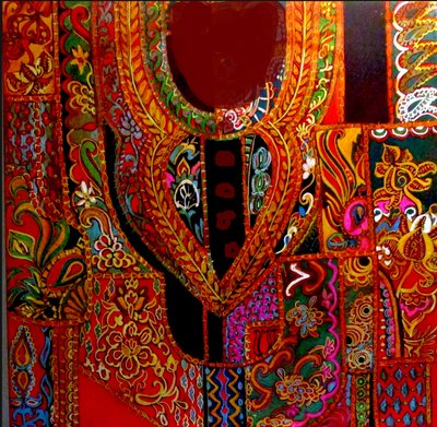 INDIA KURTA, 2017 (técnica mixta) de linda arthurs